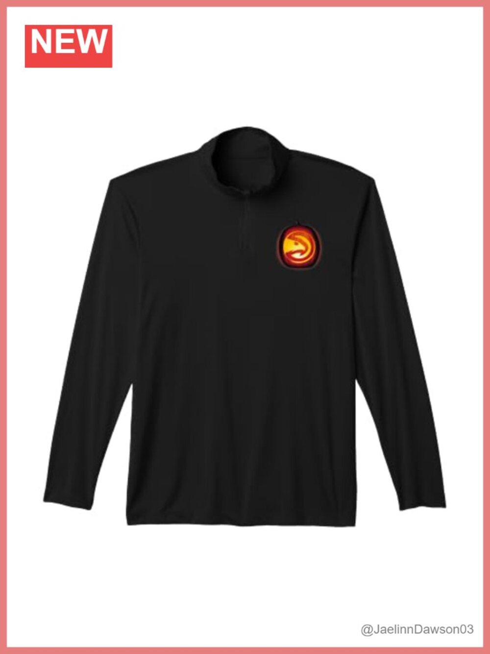 Officially Licensed NBA Atlanta Hawks Quarter-Zip Top Moisture-Wicking